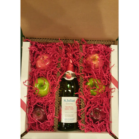 Holiday Wine and Fruit Gift Box